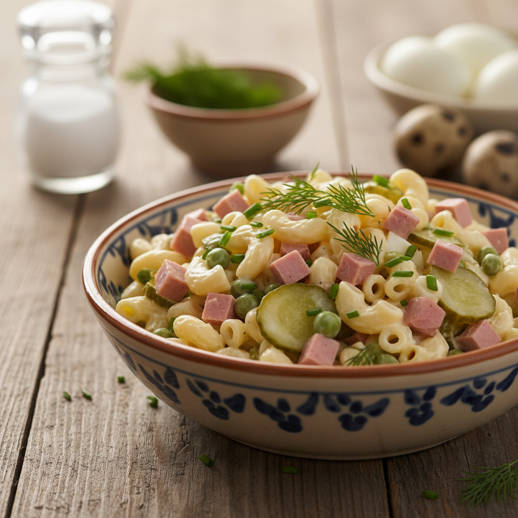 Klassikaline makaronisalat: vanaema salanipp teeb imet