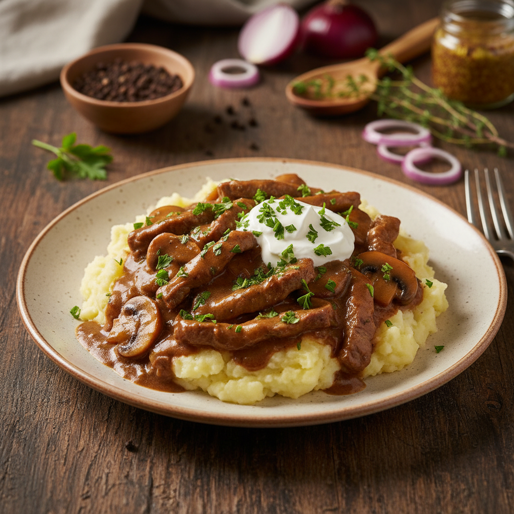 Klassikaline strooganov: retsept, mis viib keele alla