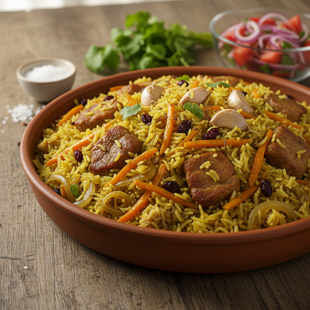 Mahlane sealihaga pilaff: nipp, kuidas liha jääb pehmeks