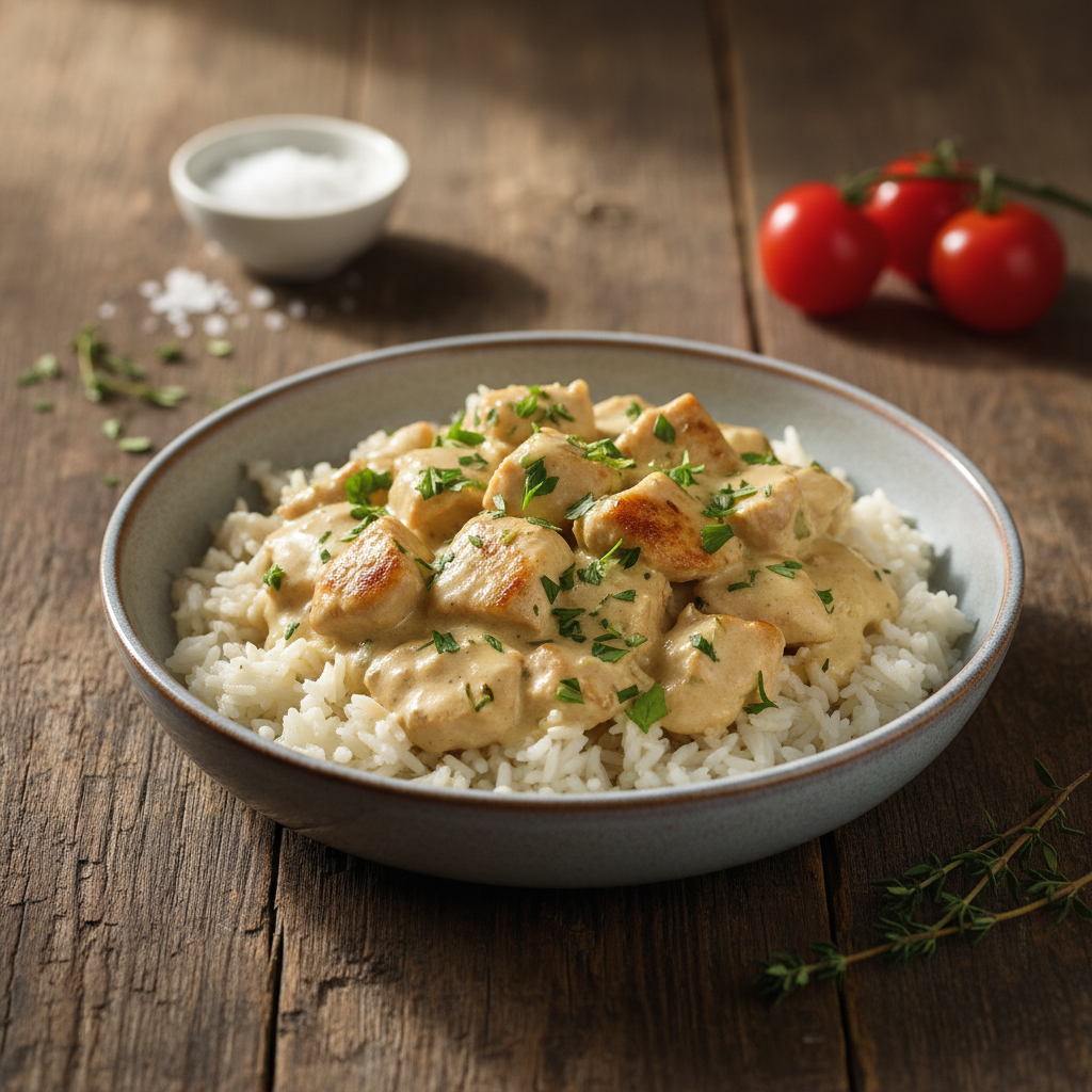 Koorene kana riisiga: maitsev ja kiire argiõhtusöök