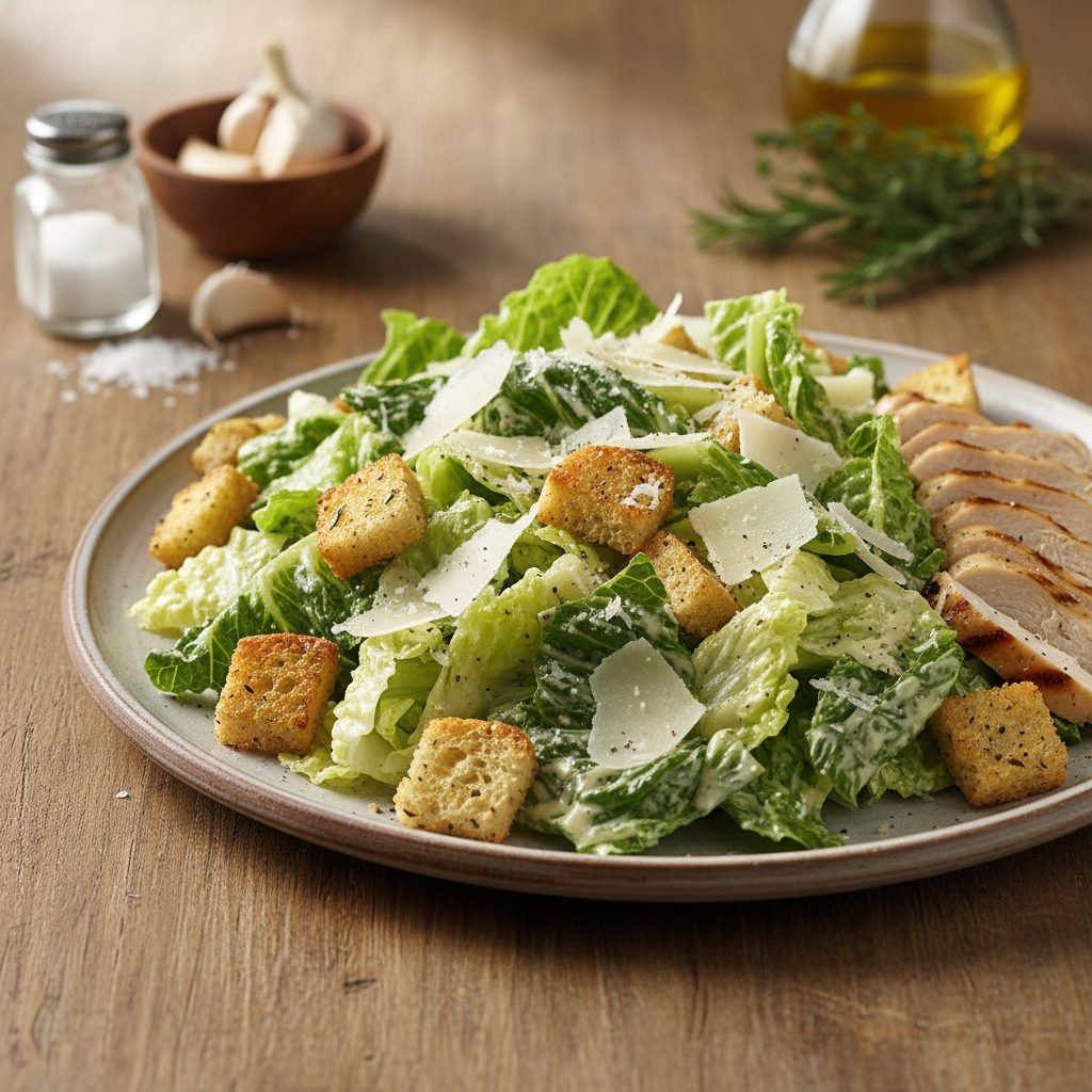 Lihtne Caesari salat: retsept, mis maitseb kui restoranis