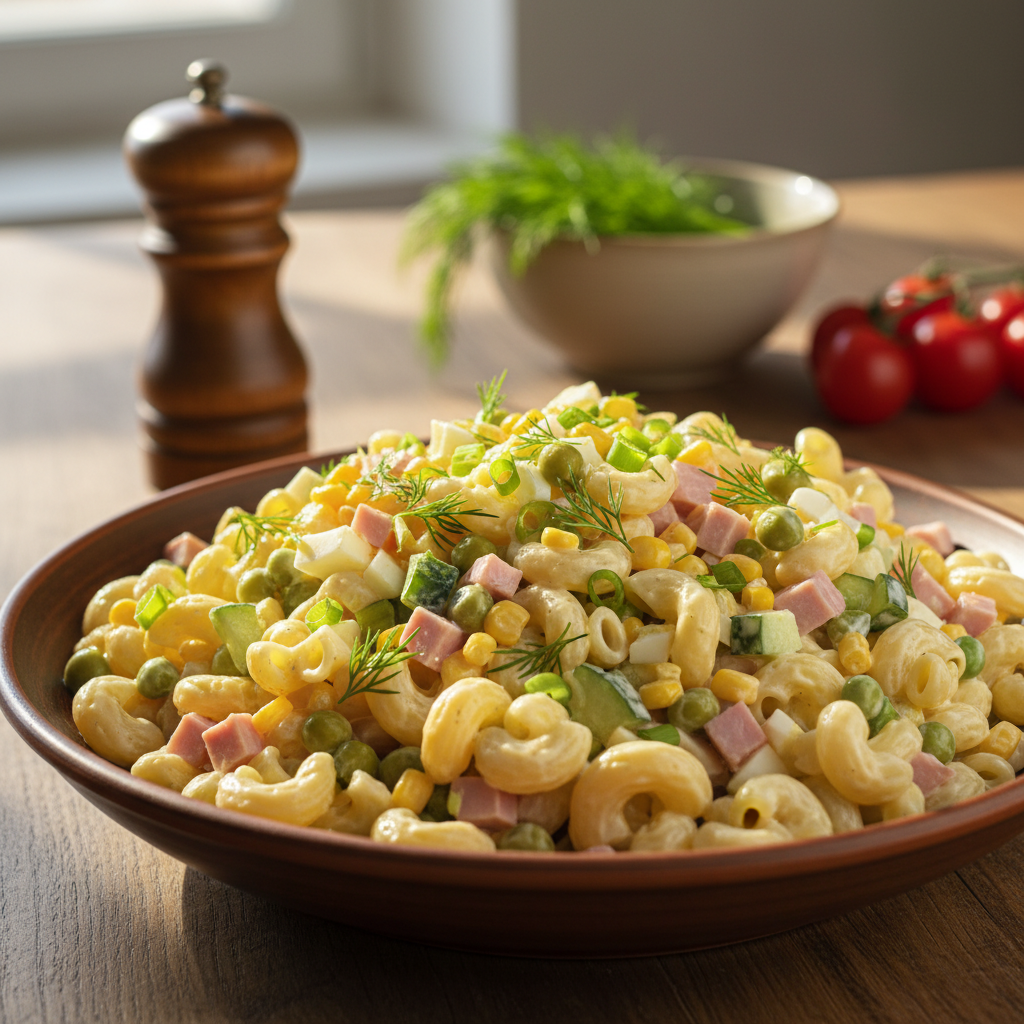 Retsept: Kiire ja maitsev makaronisalat, mis kaob hetkega