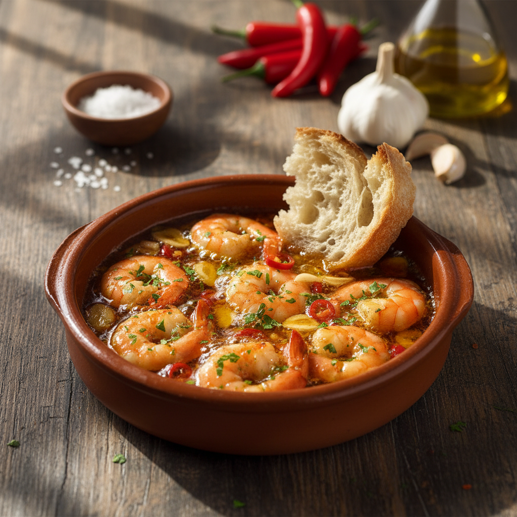 Vürtsikad krevetid pil-pil: kiire õhtusöök minutitega