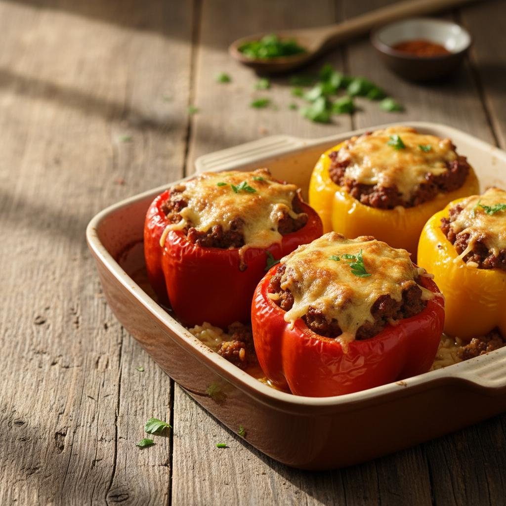 Hakklihaga täidetud paprikad: maitsev ja kiire argiroog