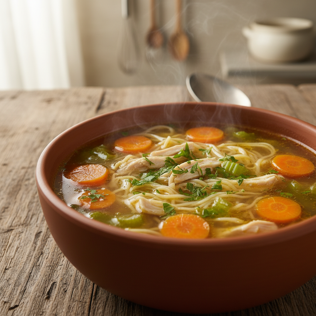 Klassikaline kanasupp nuudlitega: lihtne retsept perele
