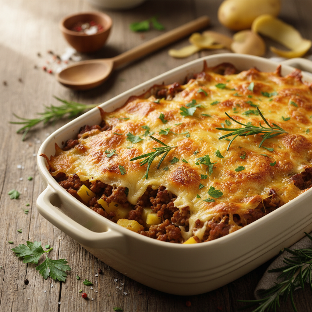 Lihtne ja mahlane hakkliha-kartulivorm: kiire õhtusöök