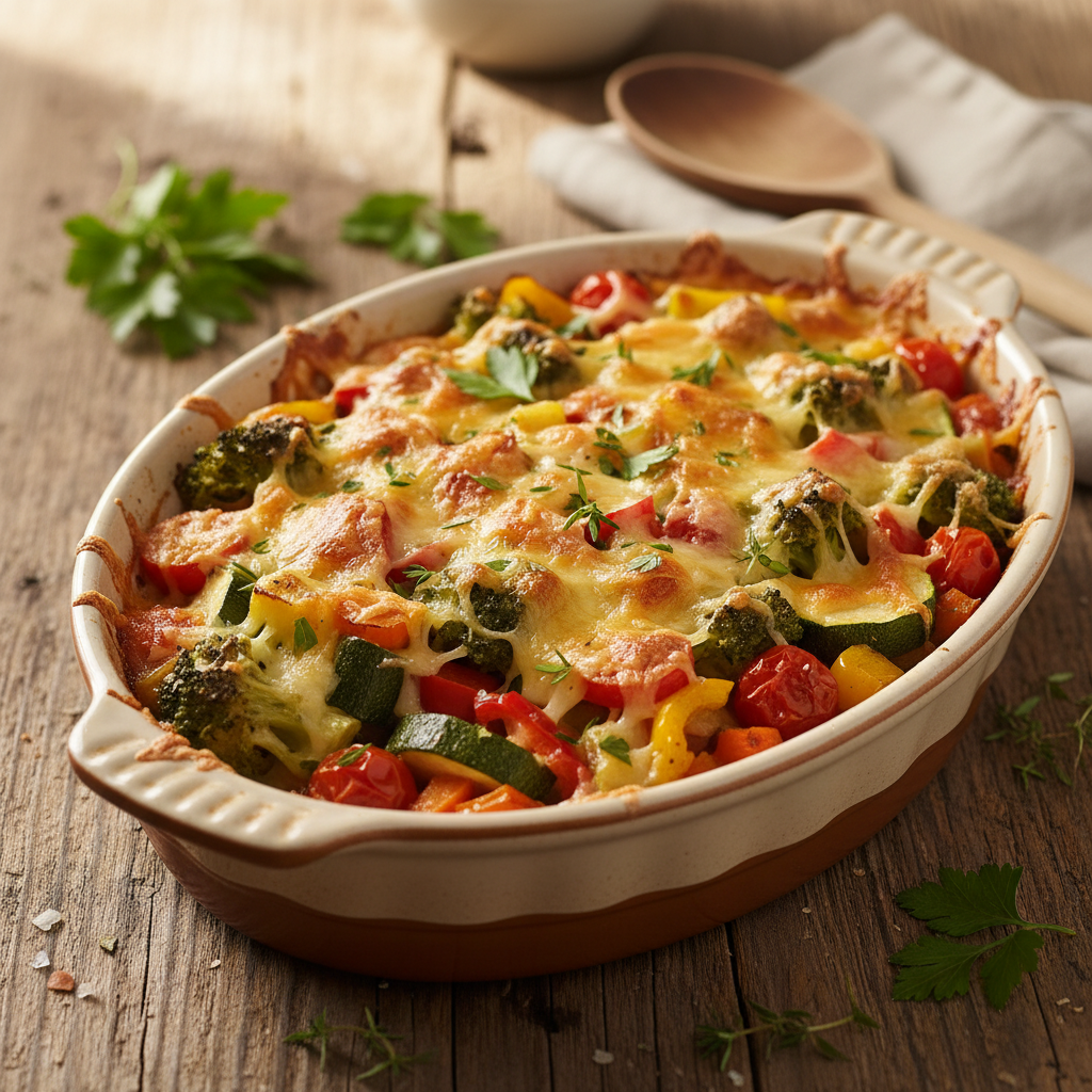 Lihtne köögiviljavorm juustukattega – maitsev pereõhtusöök