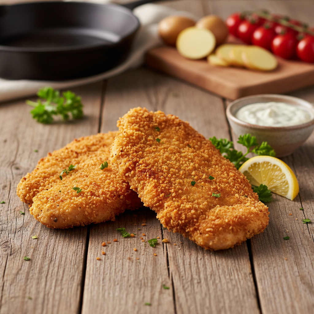 Nipp, kuidas teha kodus eriti krõbedat kanašnitslit