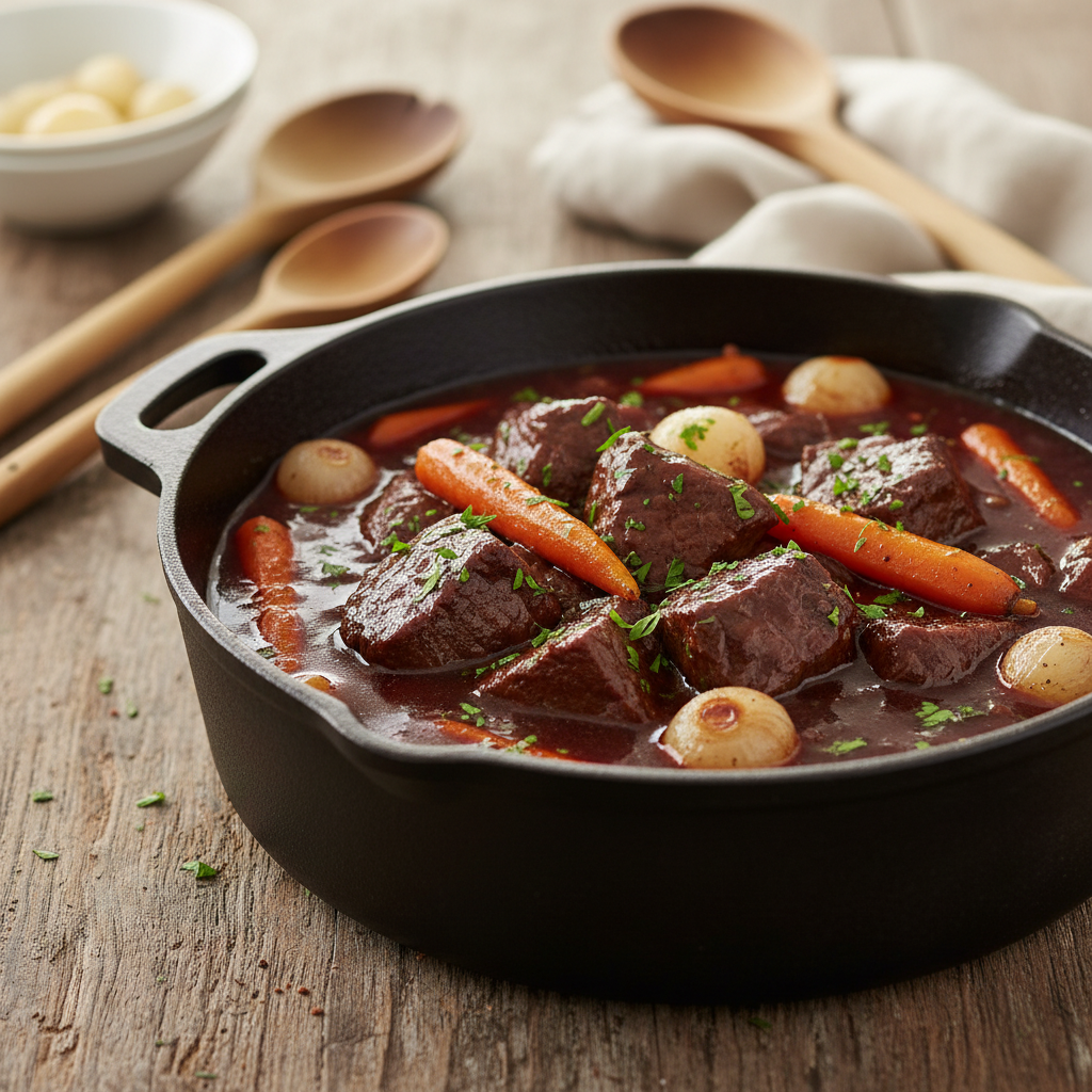 Täiuslik veiselihahautis punases veinis: parim retsept